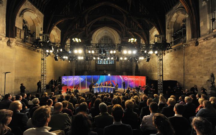 A photo taken at a special edition of Question Time to mark the programme's 40th anniversary 