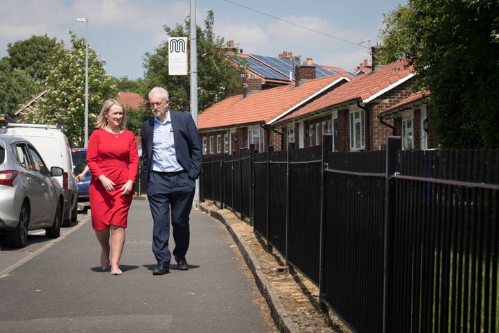 Labour leader Jeremy Corbyn and Shadow Secretary of State for Business, Energy and Industrial Strategy Rebecca Long Bailey.