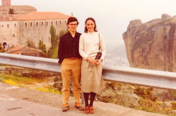Suzanne Matthews with her husband, Jason, in Athens, Greece, in 1979.