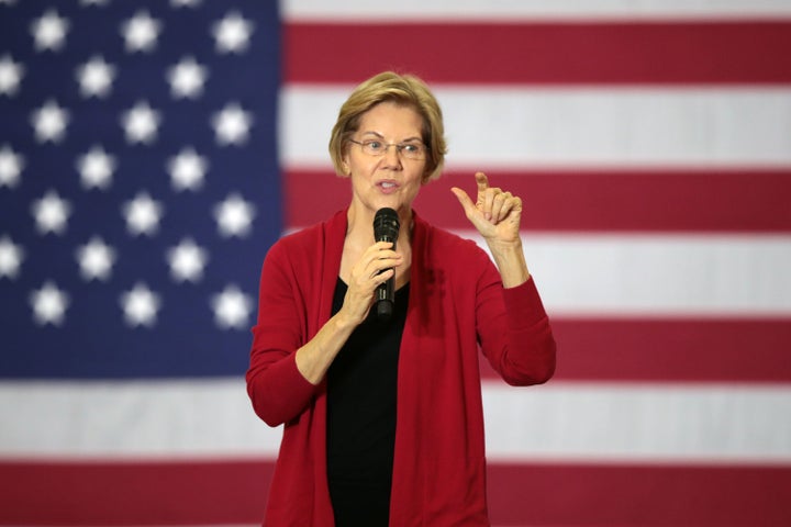 Sen. Elizabeth Warren (D-Mass.) speaks during a campaign stop at Hempstead High School on Nov. 2, 2019, in Dubuque, Iowa. 