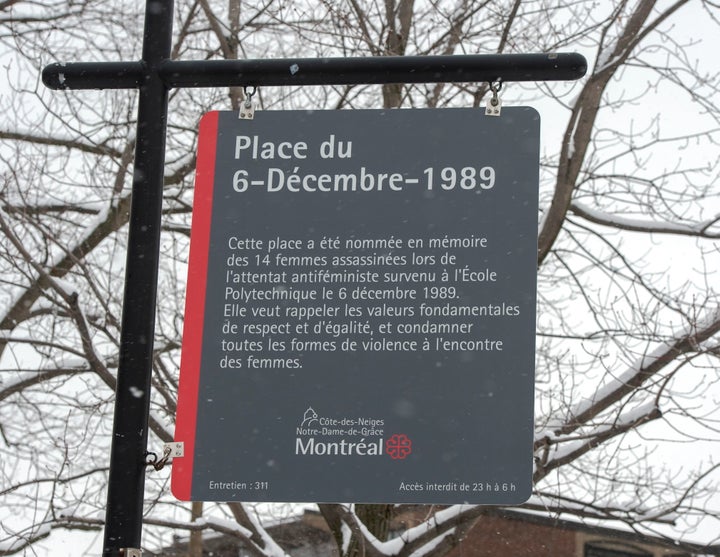 A new sign was unveiled at Dec. 6th Park in Montreal. The new sign now mentions that the attack that killed 14 women at the École Polytechnique on Dec. 6, 1989 was an attack against feminists.