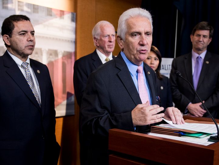 Rep. Jim Costa of California speaks at a news conference held by the Blue Dog Coalition, a House caucus comprised of “fiscally responsible Democrats,” two years ago. He was first elected to his Fresno-area seat in 2004. 