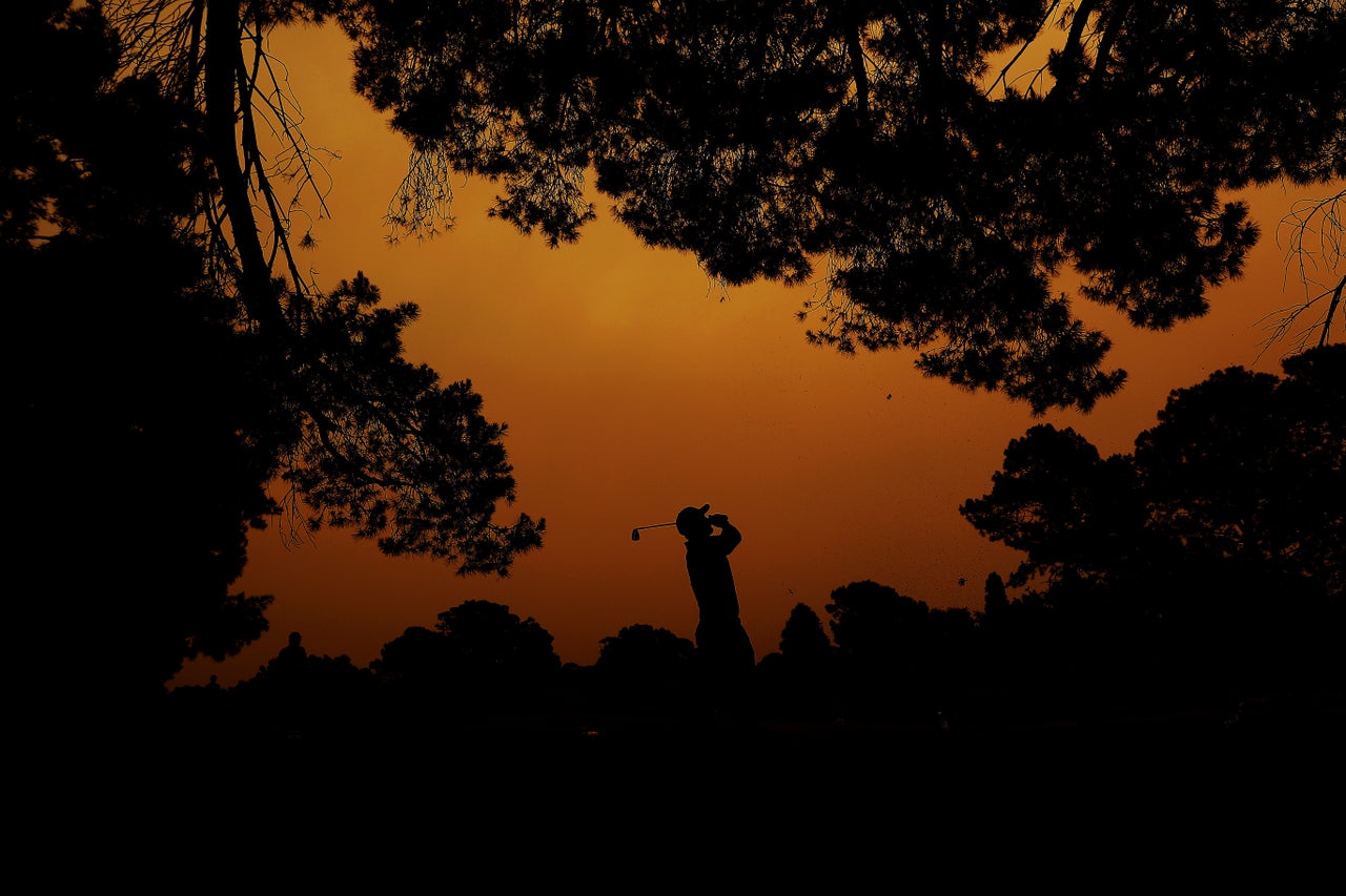 Day two of the 2019 Australian Golf Open in Sydney was choked by the smoke. 