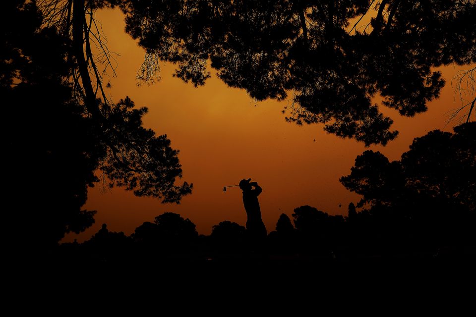 Day two of the 2019 Australian Golf Open in Sydney was choked by the smoke. 