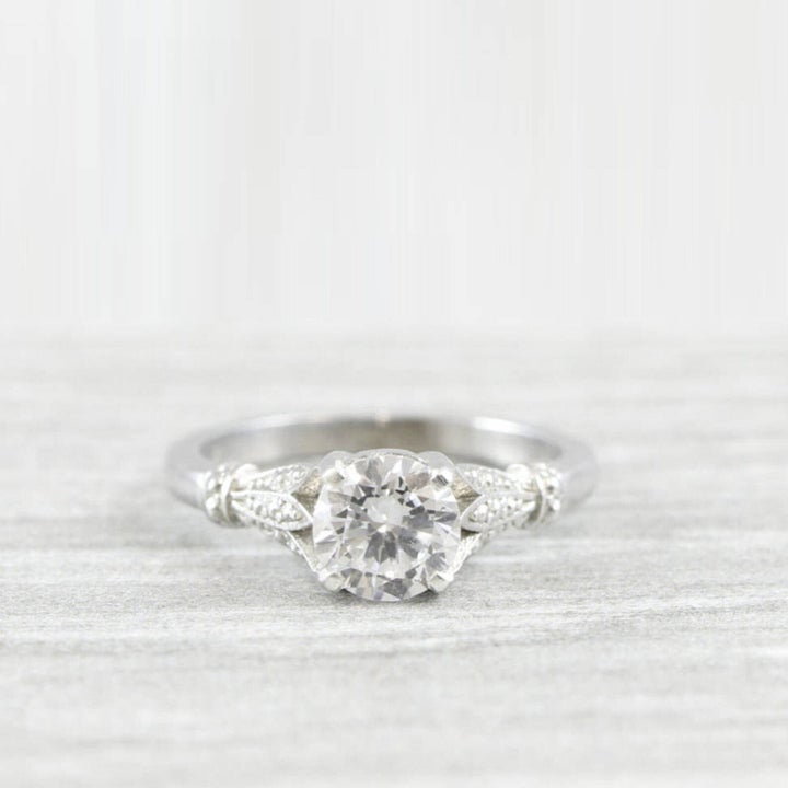 9ct Mixed Gold Square Diamond Engagement Ring, Etsy