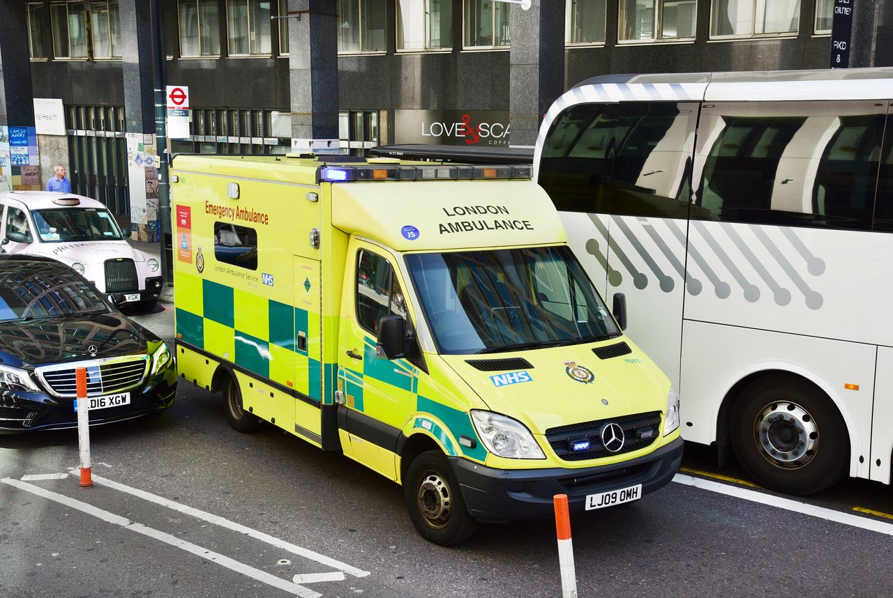 An ambulance in central London.