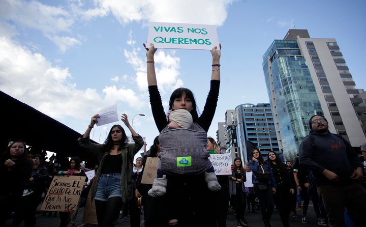 The gang rape of a woman in a bar in Quito, Ecuador, caused thousands of people to protest in the streets the gender violence