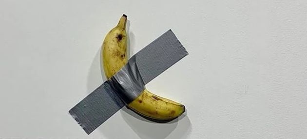 Este plátano pegado a una pared ha sido valorado en 120.000