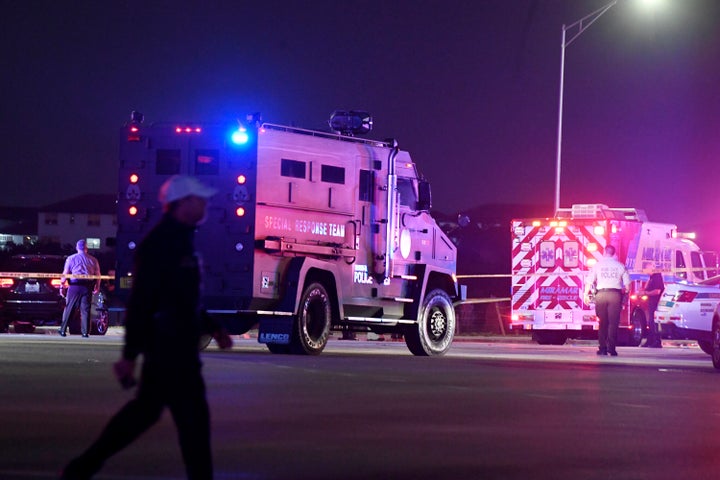The car chase came to an end with a shootout on a traffic packed stretch of Miramar Parkway in Florida.