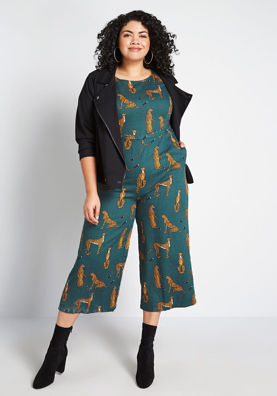 Modcloth best sale cheetah jumpsuit