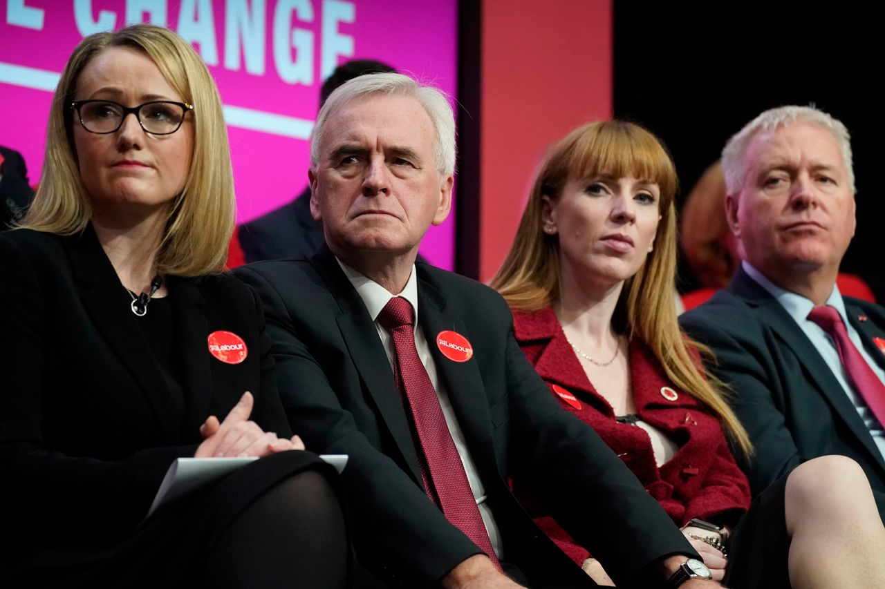 Rebecca Long-Bailey, John McDonnell and Angela Rayner