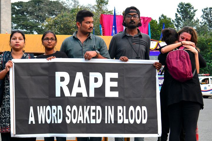 A file photo of protest against rape