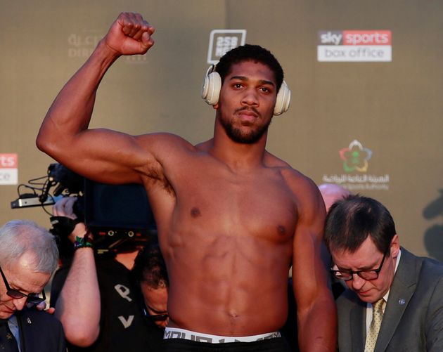 Boxing - Andy Ruiz Jr & Anthony Joshua Weigh-In - Al Faisaliah Hotel, Diriyah, Saudi Arabia - December 6, 2019   Anthony Joshua during the weigh-in   Action Images via Reuters/Andrew Couldridge