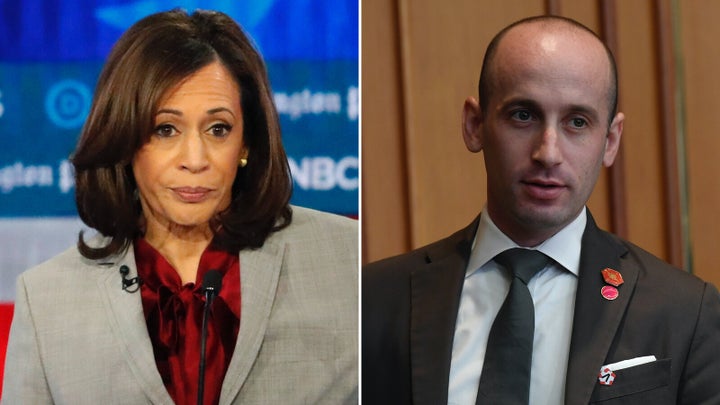 Sen. Kamala Harris (D-Calif.), and White House Senior Adviser Stephen Miller.