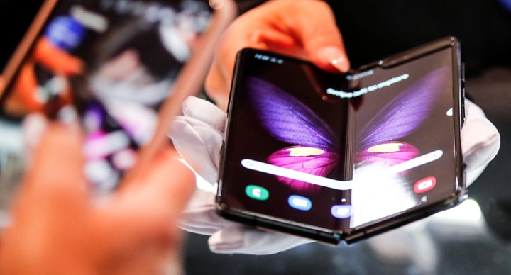 The Samsung Galaxy Fold 5G phone.