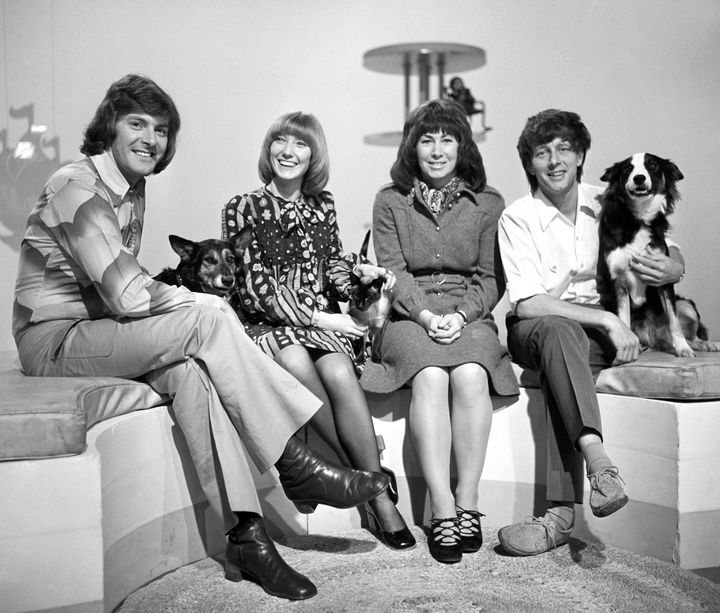 Peter on Blue Peter during the 1970s