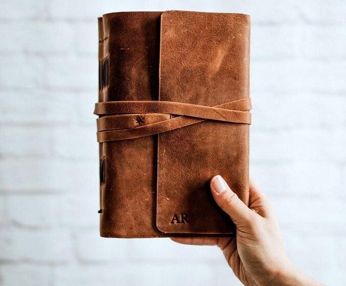 Personalised Leather-Bound Diary, Etsy, £33.63