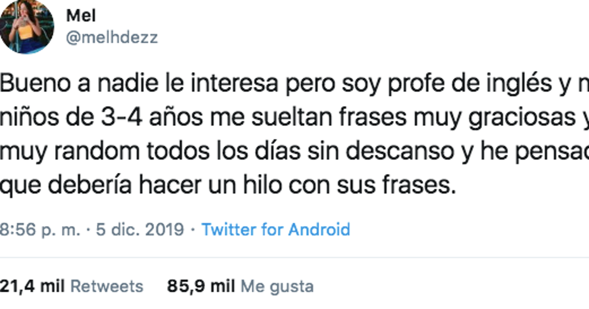 Una Profesora De Ingles Arrasa Al Contar Las Frases Que Le Sueltan Sus Alumnos De Tres Y Cuatro Anos El Huffpost