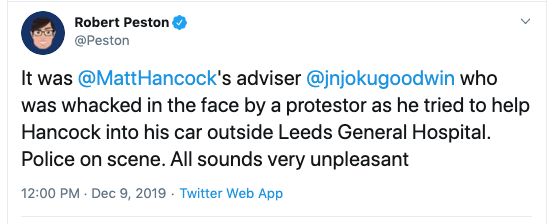 No, Matt Hancocks Aide Was Not Punched Outside A Leeds Hospital