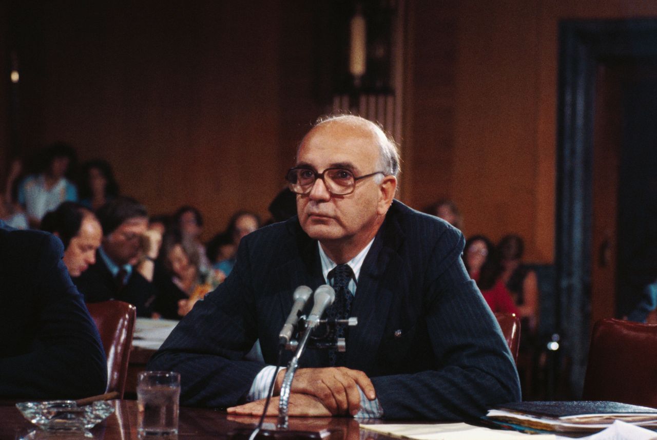 Paul A. Volcker in 1979, nominated to be Chairman of Federal Reserve System.