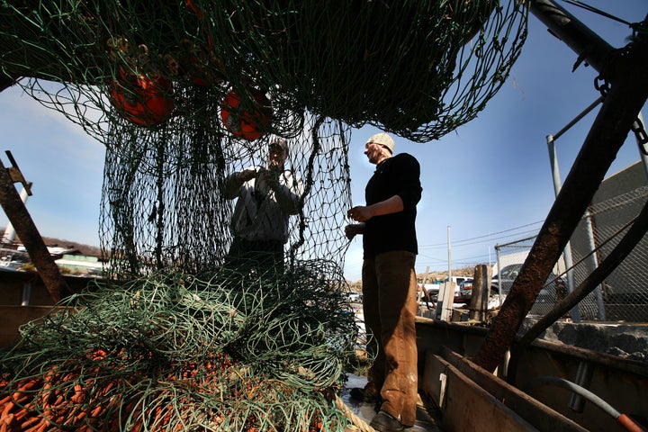 Fishermen in Gloucester, Massachusetts.