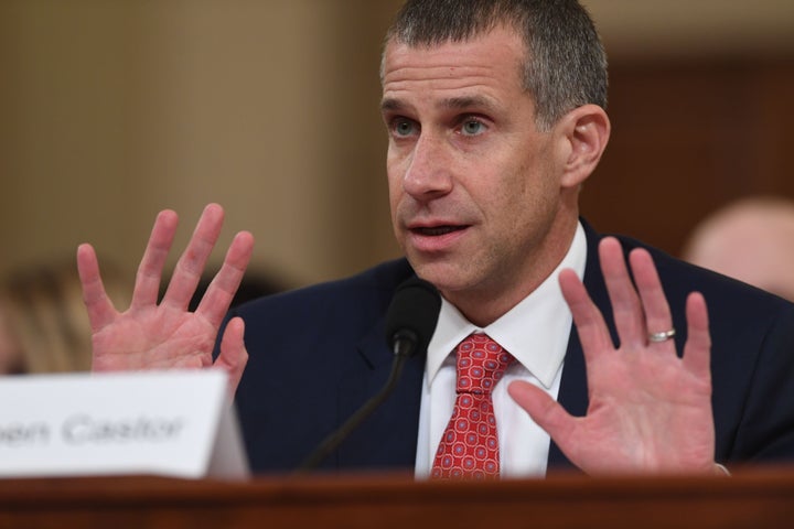 Minority Counsel Stephen Castor testifies during the House Judiciary Committee hearing as part of the impeachment inquiry int