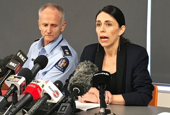 New Zealand's Prime minister Jacinda Ardern addresses the media following an eruption of the White Island volcano, in Whakatane, New Zealand, December 10, 2019. REUTERS/Charlotte Greenfield