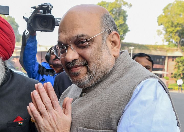 Home Minister Amit Shah as he arrives at the Parliament House in New Delhi on 10 December, 2019. 
