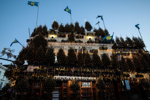 The Churchill Arms pub in Kensington.