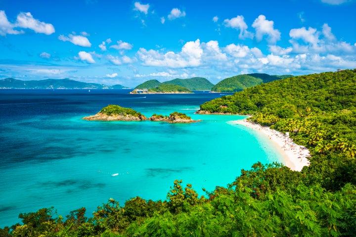 Trunk Bay, St John, in the US Virgin Islands.