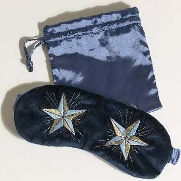 Star Navy Velvet Eye Mask, Oliver Bonas, £14