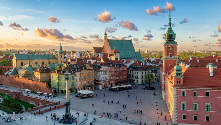 Warsaw's Royal castle and old town.