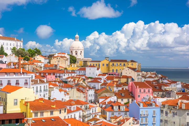 The Alfama district skyline, Lisbon.