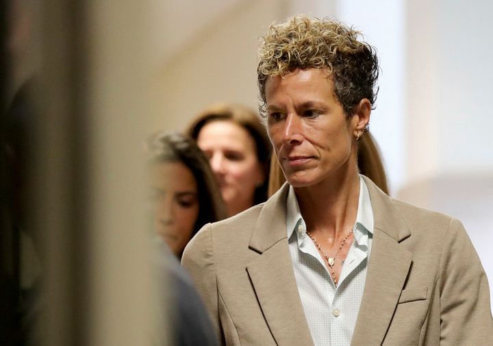 In this file photo, Andrea Constand arrives at the sentencing hearing for the sexual assault trial of Bill Cosby at the Montgomery County Courthouse in Norristown, Pa., Monday, Sept. 24, 2018.