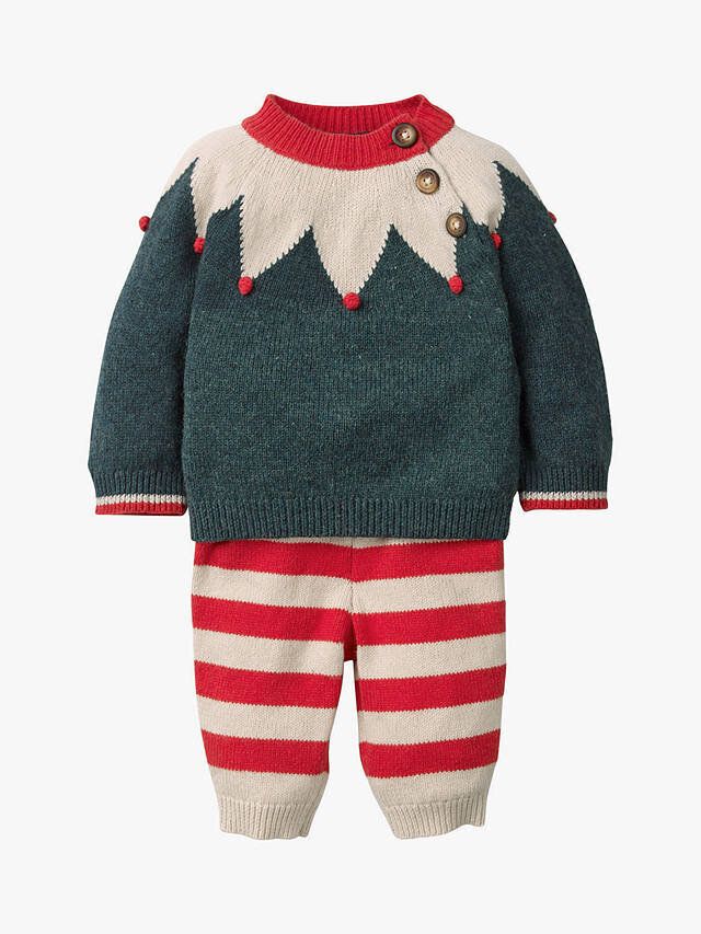 Mini Boden Christmas Elf Jumper and Trousers Set, John Lewis £35