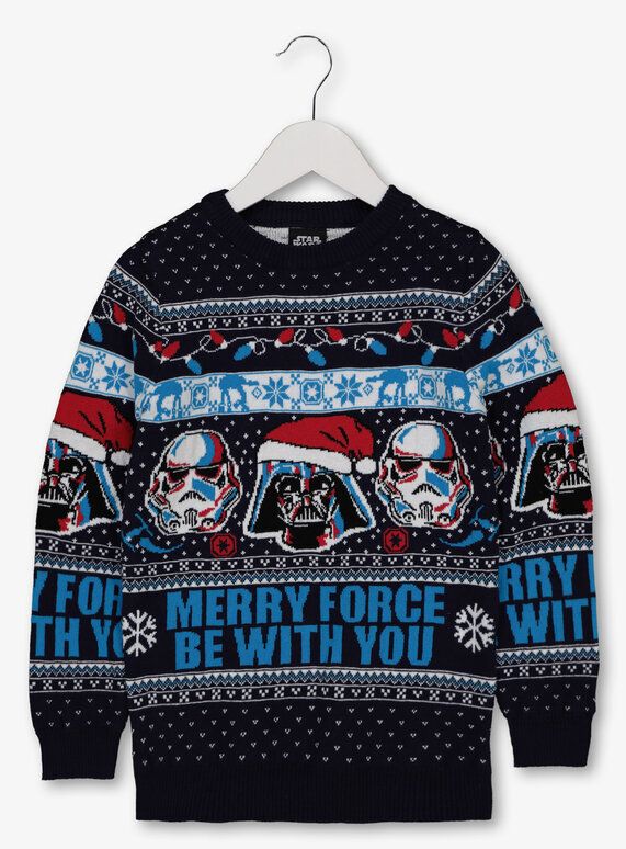 Christmas Star Wars Navy 'Merry Force' Jumper, Sainsbury’s Tu, £14