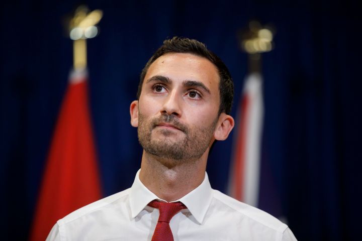 Ontario Minister of Education Stephen Lecce speaks at a press conference in Toronto on Oct. 6, 2019. 