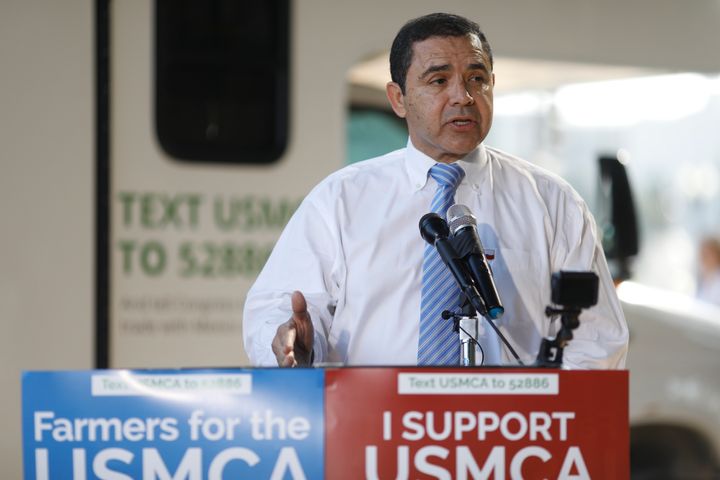 Rep. Henry Cuellar (D-Texas) speaks in favor of the U.S.-Mexico-Canada trade agreement at a rally in Washington in September.