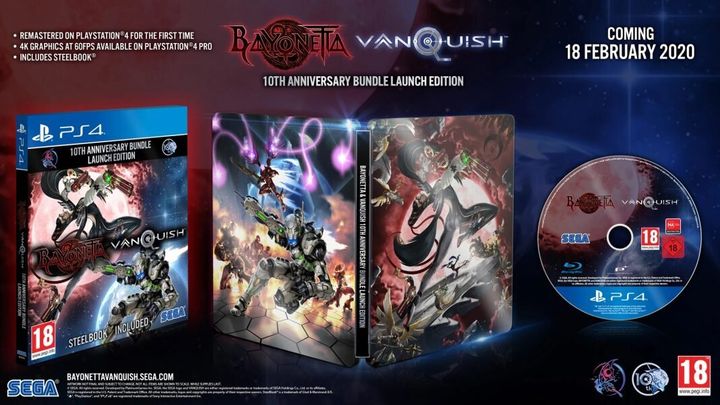 The Bayonetta and Vanquish 10th Anniversary Bundle coming on 18th February 2020. 