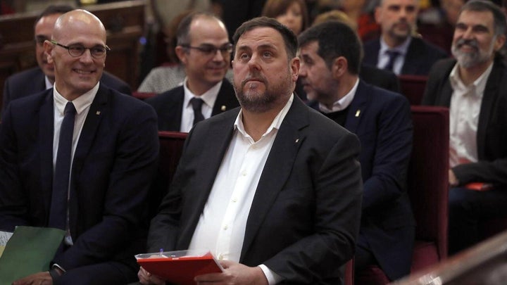 Líderes del “procés”, durante el juicio.