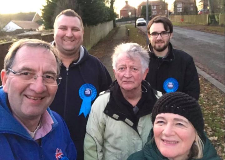 Paul Howell campaigning in Sedgefield for the Conservatives.