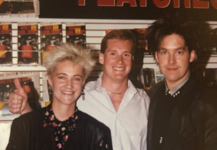 From left to right, Marie Fredriksson, Dean Cushman and Per Gessle. Cushman helped launch Roxette's career in the United States when he brought back a copy of its CD from Sweden.