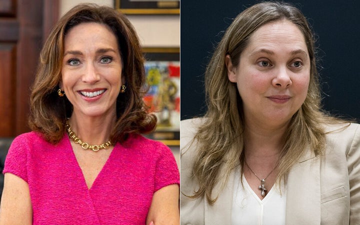 Georgia Senate Democratic candidates Teresa Tomlinson (left) and Sarah Riggs Amico