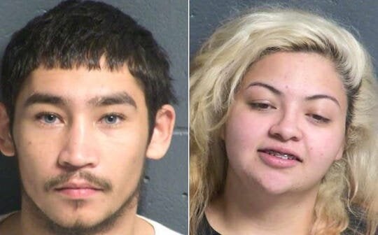 Angelo Rey Espinosa and Lorena Ariana Marin are accused of robbing a Subway sandwich shop in Las Cruces, New Mexico, on Dec. 9, 2019. 