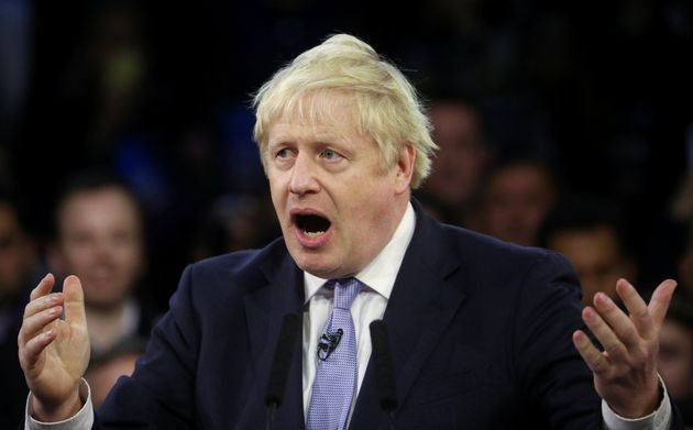 Britain's Prime Minister Boris Johnson speaks during a final general election campaign event in London, Britain, December 11, 2019.  REUTERS/Hannah McKay