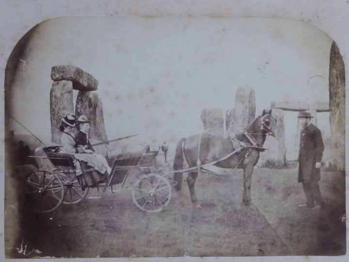 Dressed in their Sunday best, this picture of a family at Stonehenge is thought to have been taken in 1875