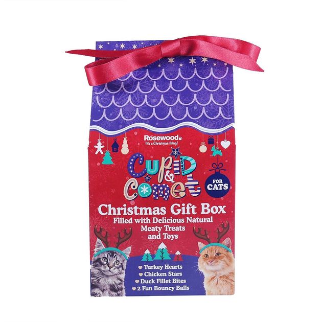 SIPW Christmas Festive Cat Gift Box Filled with Delicious Chicken and Duck, Amazon, £11.25