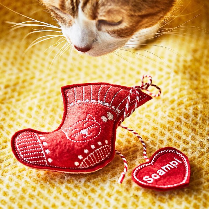 Personalised Handmade Catnip Toy Stocking, Freak Meowt, via Not On the High Street, £15