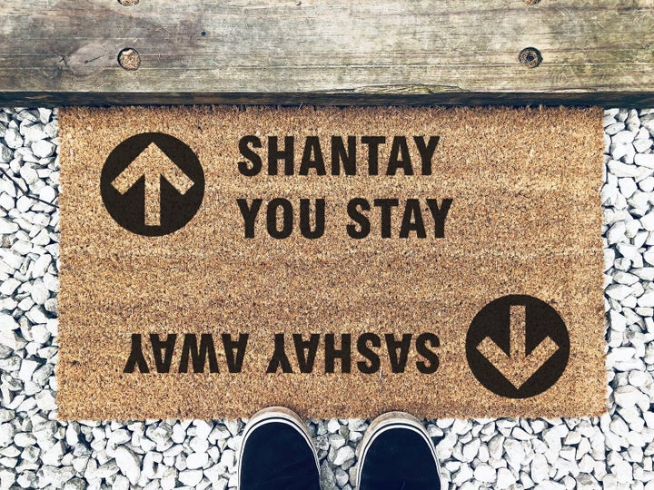 RuPaul’s Drag Race Sashay Away Shantay You Stay Doormat, Etsy, £29.29