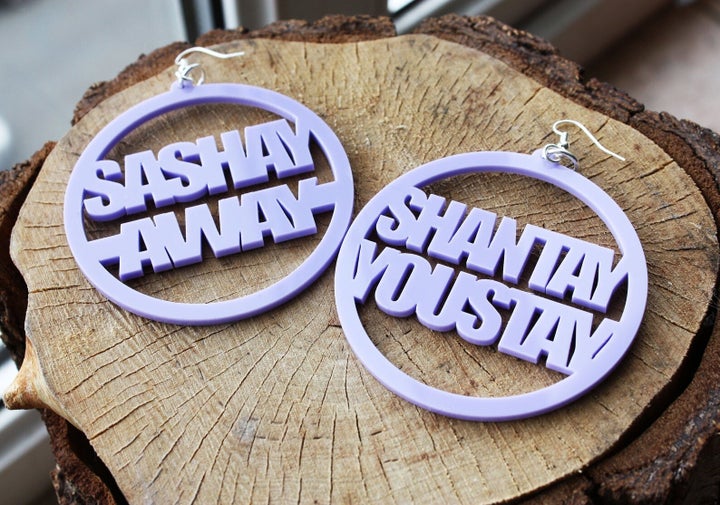 RuPaul Shantay You stay, Sashay Away Earrings, Etsy, £15